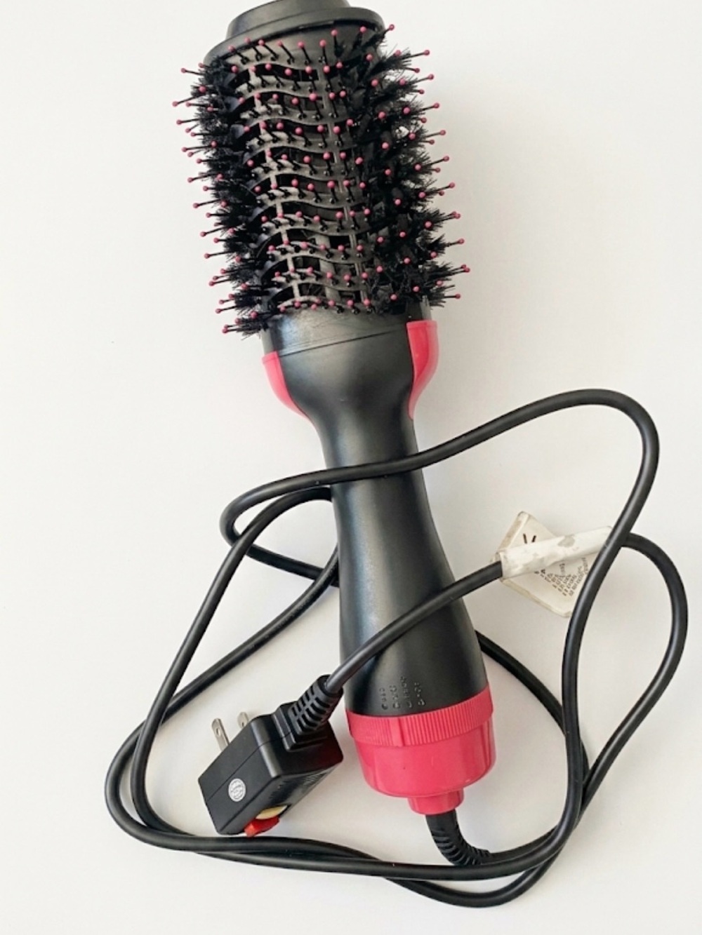Hot Air Round Styling Brush - Black and Pink